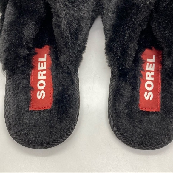 Sorel Go Mail Run Black Slide Slippers - Picture 7 of 10
